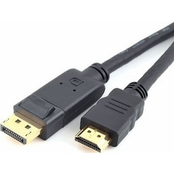 Detech Καλώδιο DisplayPort to HDMI Male 1.8m Black 18273