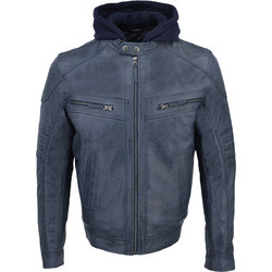 Leather 100 Ανδρικό Μπουφάν Χειμωνιάτικο Δερμάτινο Γκρι 14-M-MICHAEL