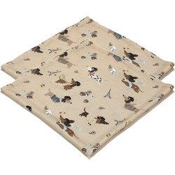 La Millou Pierre The Dog Πάνες Αγκαλιάς από Μουσελίνα Εκρού 70x70cm 2τμχ 103.03347