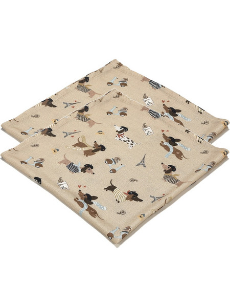 La Millou Pierre The Dog Πάνες Αγκαλιάς από Μουσελίνα Εκρού 70x70cm 2τμχ 103.03347