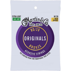 Martin Guitar The Originals M140 10-047 Σετ 6 Χορδές Ακουστικής Κιθάρας 80/20 Bronze 10-47" Extra Light Tension
