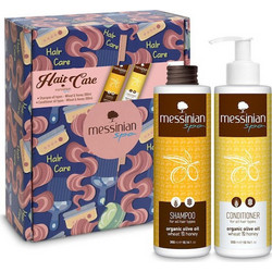 Messinian Spa Wheat & Honey Σετ Περιποίησης Μαλλιών Conditioner 300ml + Σαμπουάν 300ml