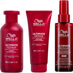 Wella Ultimate Repair Σετ Θεραπείας Μαλλιών Conditioner 200ml + Σαμπουάν 250ml + Miracle Rescue 95ml