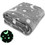 Παιδική Κουβέρτα Fleece Αστεράκια Φωσφοριζέ 150x180 Γκρι