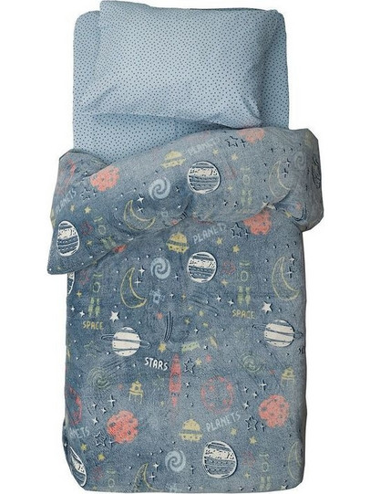 Palamaiki Παιδική Κουβέρτα Fleece Nebula Φωσφοριζέ 160x220 Γκρι
