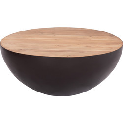 HomeMarkt Rusty Βοηθητικό Τραπεζάκι Σαλονιού Ξύλινο Φ89.5xΥ39cm HM8717.22