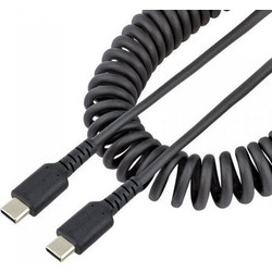 StarTech Spiral USB-C to USB-C 0.5m Black R2CCC-50C-USB-CABLE