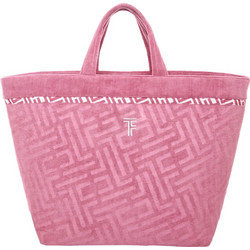 Feel & Touch Icon Υφασμάτινη Τσάντα Θαλάσσης Ώμου Ροζ 40x68cm