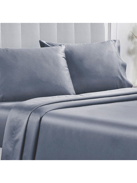 WhiteEgg Σεντόνι King Size με Λάστιχο 180x200+35 BA169-3 Grey