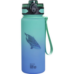 Ecolife Whale Παιδικό Παγούρι Πλαστικό Μπλε Τιρκουάζ 800ml