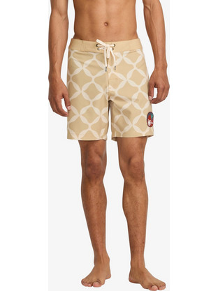 RVCA LA Ornament Ανδρικό Μαγιό Βερμούδα με Σχέδια Μπεζ 23A081510-OCR