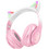 Lamtech BT5.3 Kids Crystal Ενσύρματα & Ασύρματα Bluetooth Παιδικά Ακουστικά Over Ear Ροζ