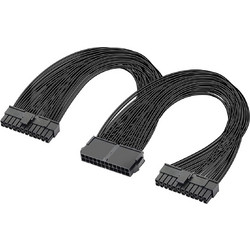 Powertech CAB-W052 Καλώδιο Τροφοδοσίας 24-Pin ATX to 2 x 24-Pin ATX 0.25m Black