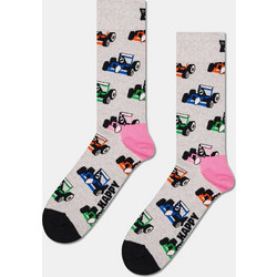 Happy Socks Race Car Ανδρικές Κάλτσες Ψηλές με Σχέδια Γκρι P002591