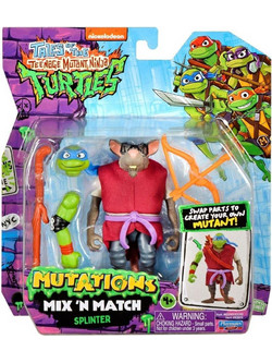 Playmates Toys Teenage Mutant Ninja Turtles Mayhem Mix 'N Match Splinter Φιγούρα Δράσης για 4+ Ετών 12cm