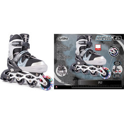 California Inline Αυξομειούμενα Rollers Παιδικά Μαύρα Γκρι