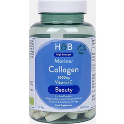 Holland & Barrett Marine Collagen 3000mg Vitamin C Beauty 90 Ταμπλέτες