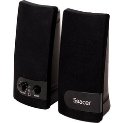 Spacer SPB-216 Ηχεία Υπολογιστή 2.0 6W Μαύρα