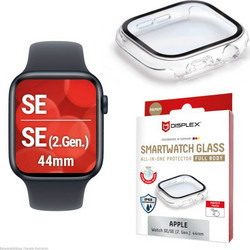 Displex Full Body Πλαστική Θήκη με Προστασία Οθόνης για Apple Watch 4 / 5 / 6 / 7 / 8 / 9 / SE 44mm Διαφανής