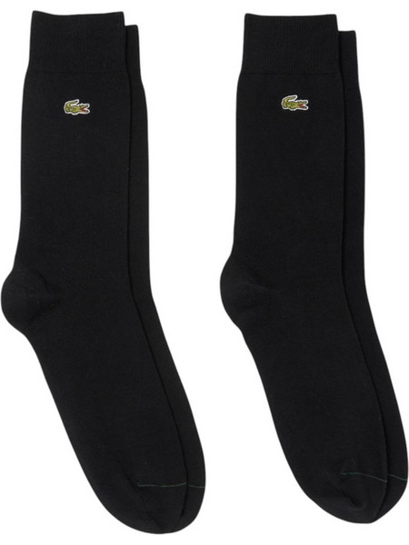 Lacoste Ανδρικές Κάλτσες Ψηλές με Σχέδια Μαύρες 2Pack 3RA3147-031