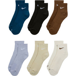 Nike Everyday Plus Ανδρικές Κάλτσες Κοντές Μαύρες Μπεζ Navy Μπλε Εκρού Λιλά Σοκολατί 6Pack SX6899-970
