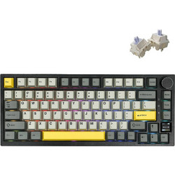 Ajazz AK820 Pro Ασύρματο Μηχανικό Gaming Πληκτρολόγιο TenKeyLess με Ajazz Gift Διακόπτες RGB Grey