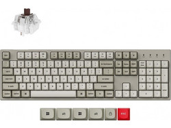 Keychron C2 Pro 8K QMK Μηχανικό Gaming Πληκτρολόγιο με Keychron Super Brown Διακόπτες RGB Grey