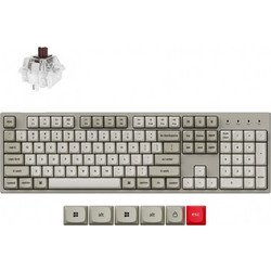 Keychron C2 Pro 8K QMK Μηχανικό Gaming Πληκτρολόγιο με Keychron Super Brown Διακόπτες RGB Grey
