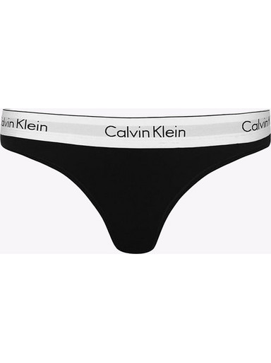 Calvin Klein Βαμβακερό Γυναικείο String Μαύρο LV00QF8518-UB1