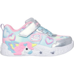 Skechers Unicorn Παιδικά Sneakers με Φωτάκια Ασημί Γαλάζια 303064N-SMLT