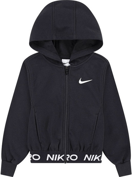 Nike Παιδική Ζακέτα Φούτερ με Κουκούλα και Φερμουάρ Μαύρη 36N212-023