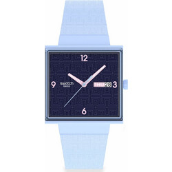 Swatch Bright Angle Ανδρικό Ρολόι με Γαλάζιο Καουτσούκ Λουράκι SO34L701