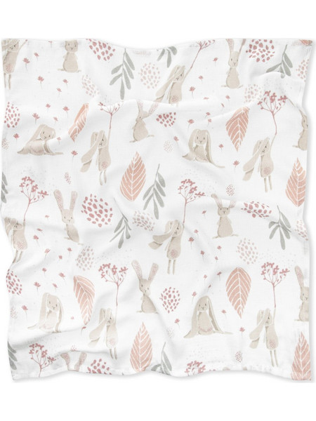 Jukki Bunny New Colors Πάνα Αγκαλιάς από Μουσελίνα Μπεζ 75x75cm