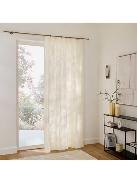 La Redoute Κουρτίνα Παραθύρου με Γάντζους 140x280 Mardila 351150802 Εκρού