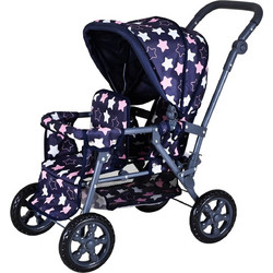 Knorrtoys Big Twin Star Blue Pink Καρότσι για Κούκλα