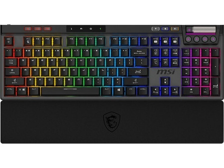 MSI Strike Pro W Ασύρματο Μηχανικό Gaming Πληκτρολόγιο με Kailh Midnight Pro Διακόπτες RGB Black