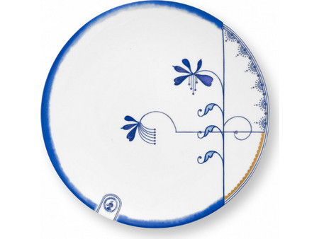 Pip Studio The Blue Bird White Πιάτο Φρούτου Πορσελάνης 20cm 51001526