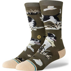 Stance Ishod Crew Ανδρικές Κάλτσες Ψηλές με Σχέδια Χακί A545D24ISH