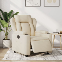 vidaXL Πολυθρόνα Relax με Υποπόδιο Ανακλινόμενη Μπεζ 3204467