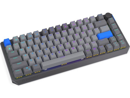 Endorfy Thock V2 Ασύρματο Μηχανικό Gaming Πληκτρολόγιο 65% με Endorfy Yellow Διακόπτες RGB Grey