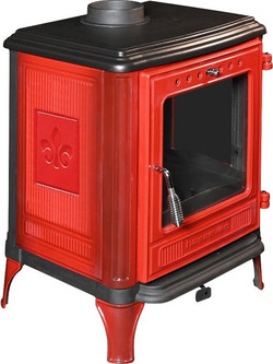 Thermozoff 8005 Μαντεμένια Ξυλόσομπα 7kW Κόκκινη