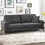 Woodwell TIPO Τριθέσιος Καναπές Ανθρακί 215x88x92cm Ε9506,32