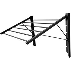 Home Deco 33286-09 Πτυσσόμενη Απλώστρα Ρούχων Τοίχου Μεταλλική 55x82x50cm με Μήκος Απλώματος 4.5m