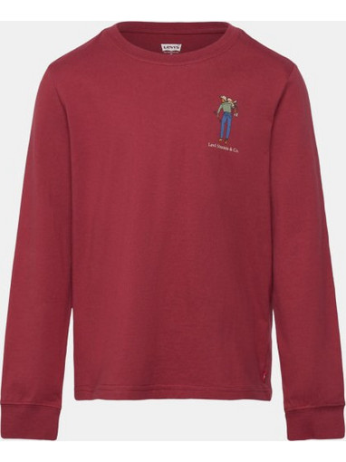 Levi's Παιδικό T-Shirt Μακρυμάνικο Μπορντό 9EN714-RAR