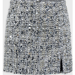 Vero Moda Μίνι Φούστα με Παγιέτες Ψηλόμεση Ασημί 15357280