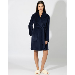 Harmony Γυναικεία Ρόμπα Χειμωνιάτικη Fleece Navy Μπλε 405713