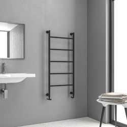 Karag Design 6 Πετσετοκρεμάστρα Μπάνιου Καλοριφέρ 1200x560mm 193kcal/h Μαύρη