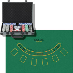 Sportnow Σετ 400 Αριθμημένες Μάρκες Poker σε Βαλίτσα με 2 Τράπουλες & Τσόχα A70-104V00GY