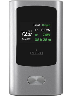 Puro PUFCBB100P10DKGR Power Bank 10000mAh 45W με Θύρα USB-A & Θύρα USB-C Power Delivery Grey