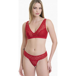 Walk Γυναικείο String με Δαντέλα Κόκκινο W2049